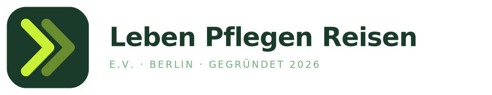Logo Leben Pflegen Reisen e.V. – Berliner Verein für Sitzwachen, Reisebegleitung und Ehrenamt in der Pflege